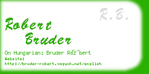 robert bruder business card